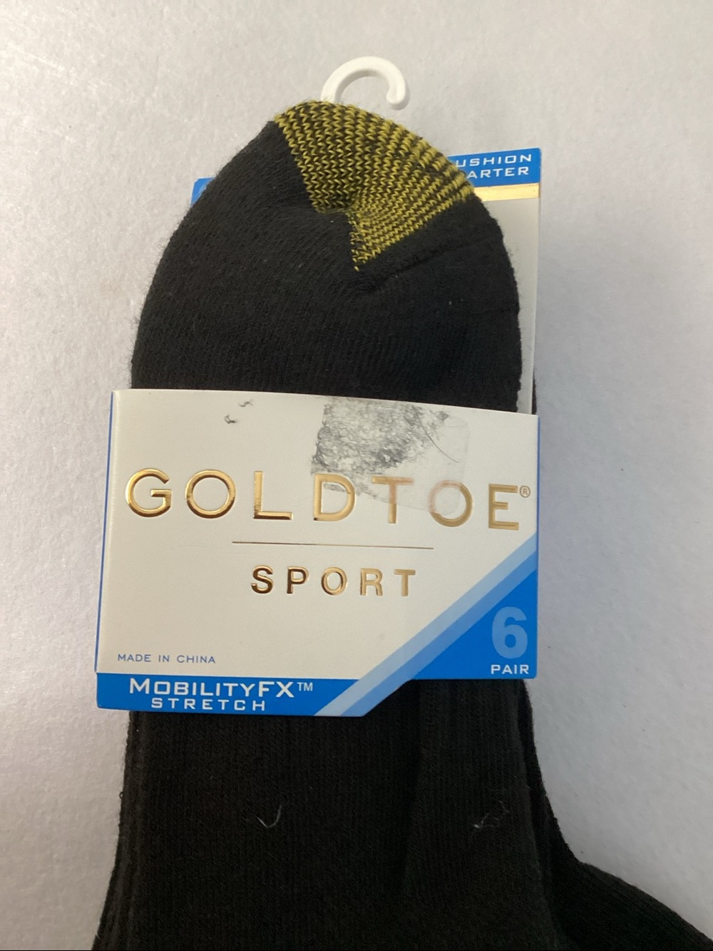 Gold Toe Sport Black Half Cushion Quarter - 6 Pairs - Picture 3 of 6